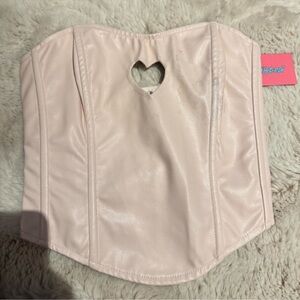Edikted Blush Pink Corset with Heart Cutout